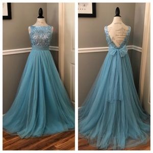 Sherri hill blue prom dress size 8